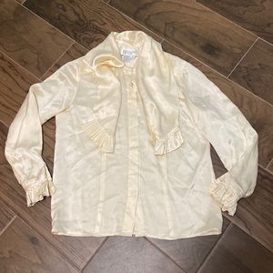 VTG Jane Justin Images silk button down blouse (6)